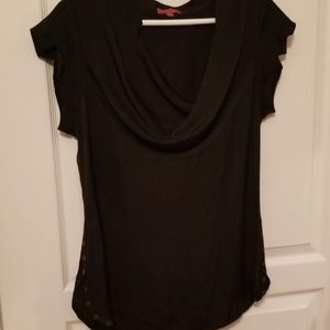 Silk Cowl Neck Shirt